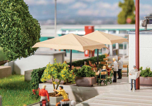 HO Scale Rectangular Sun Umbrellas Faller Gmbh #180862