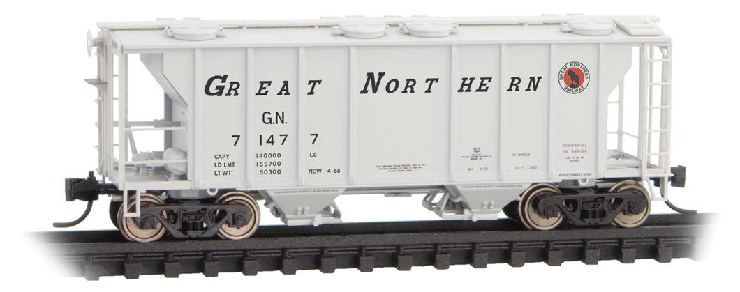 N Scale Micro Trains Line Pullman-Standard PS-2 2-Bay Covered Hopper - Ready to Run