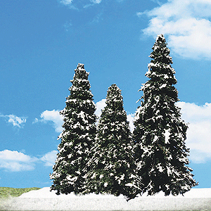 Woodland Classic Trees(R) Ready Made - Snow Dusted Woodland Scenics #TR3567