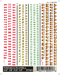 WS Dry Transfer Alphabet/Number