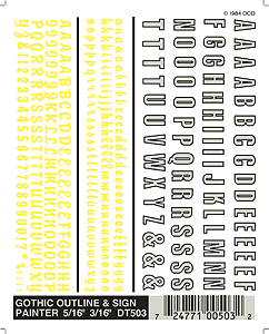 WS Dry Transfer Alphabet/Number