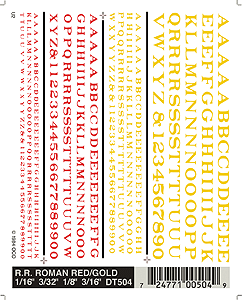 WS Dry Transfer Alphabet/Number