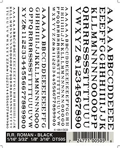 WS Dry Transfer Alphabet/Number