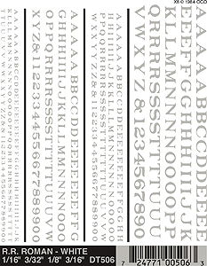 WS Dry Transfer Alphabet/Number