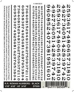 WS Dry Transfer Alphabet/Number