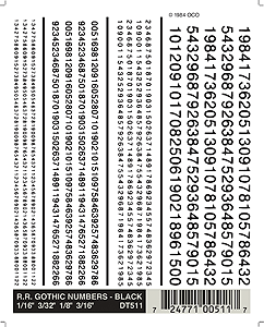 WS Dry Transfer Alphabet/Number