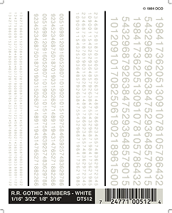 WS Dry Transfer Alphabet/Number