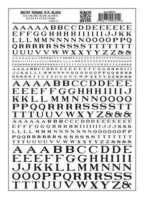 WS Dry Transfer Decals Alpha/Num 701