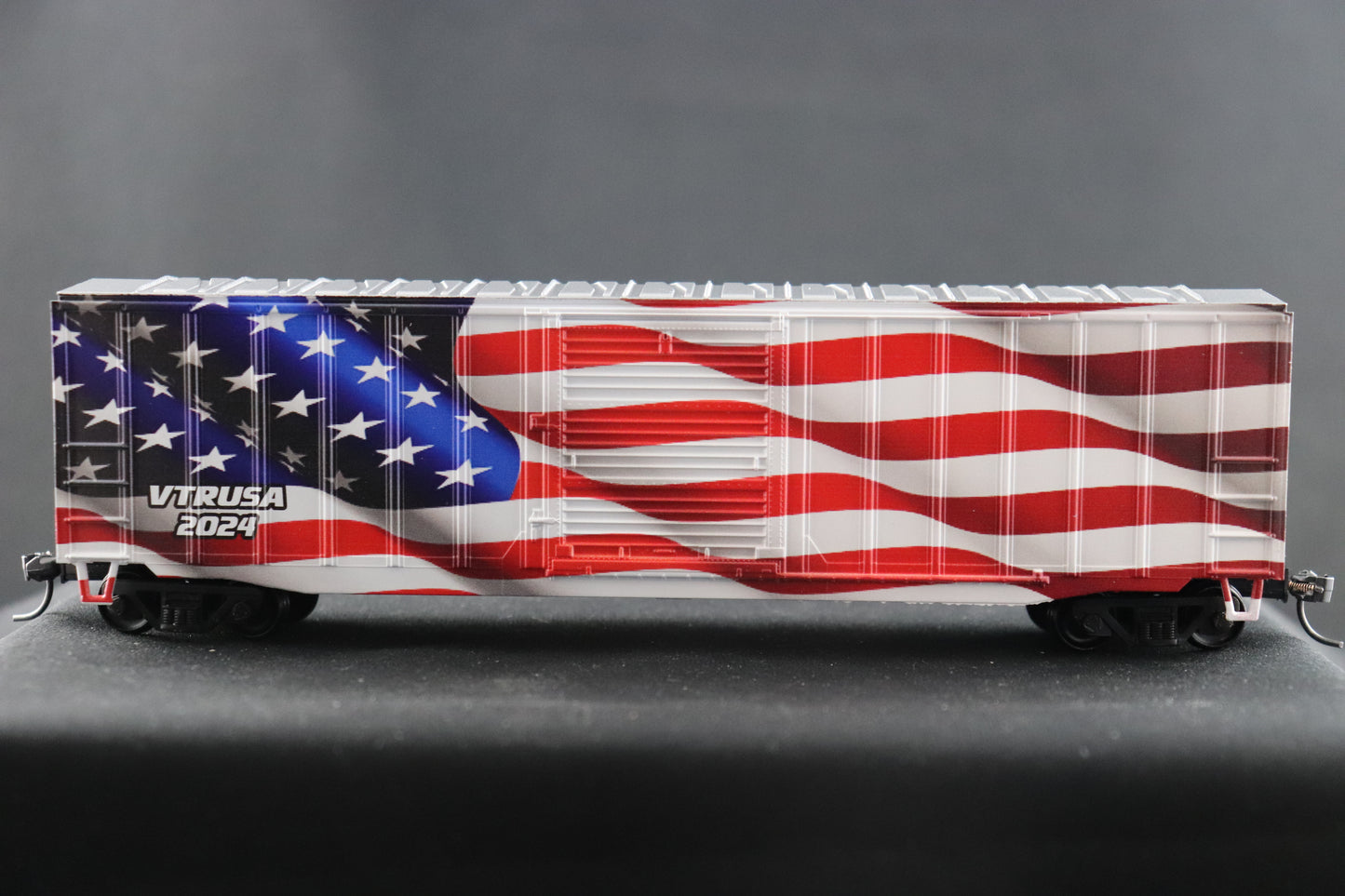 Value Trains Waving American Flag Special Edition Boxcar
