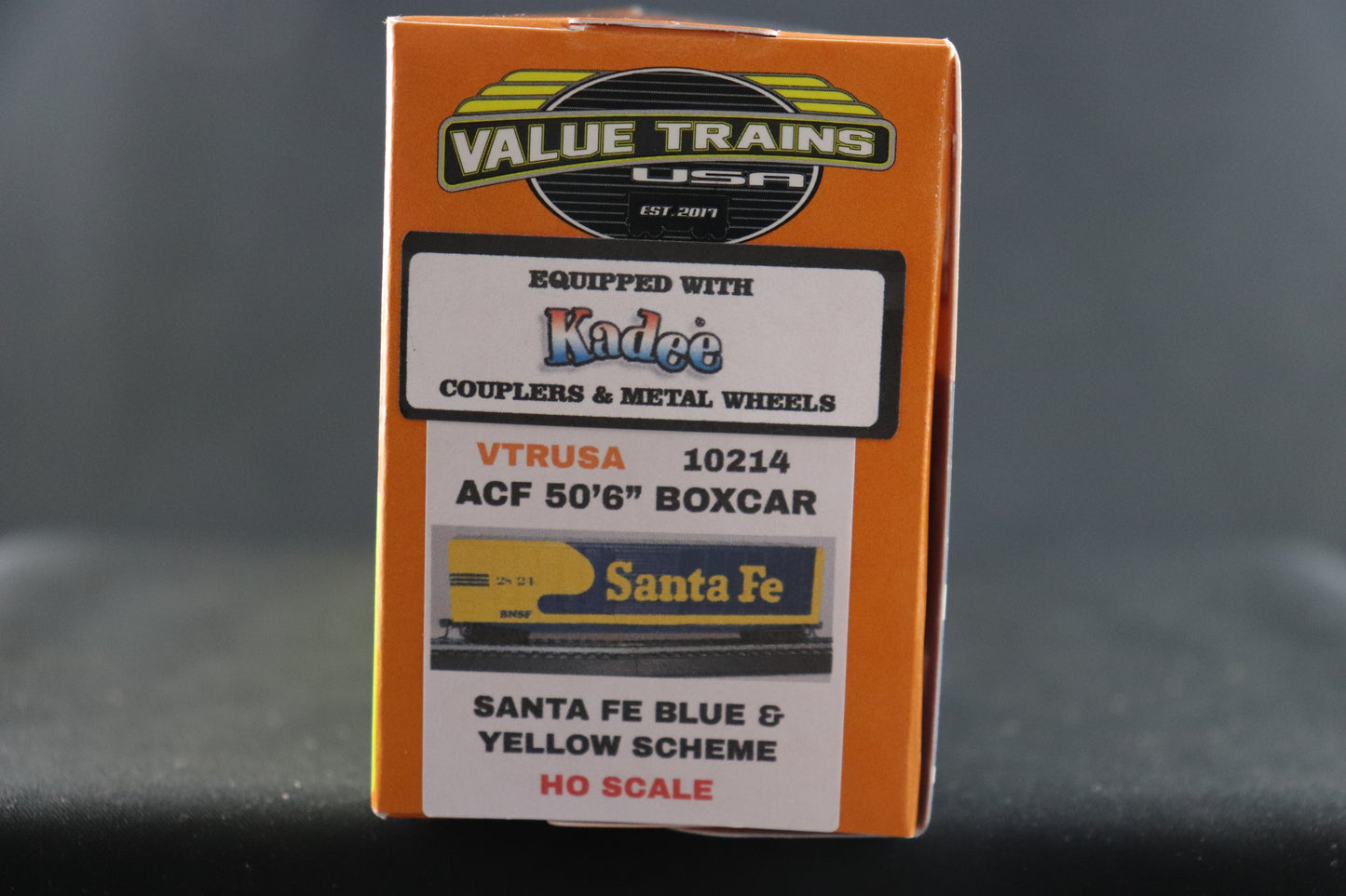 Value Trains Santa Fe Blue & Yellow Boxcar