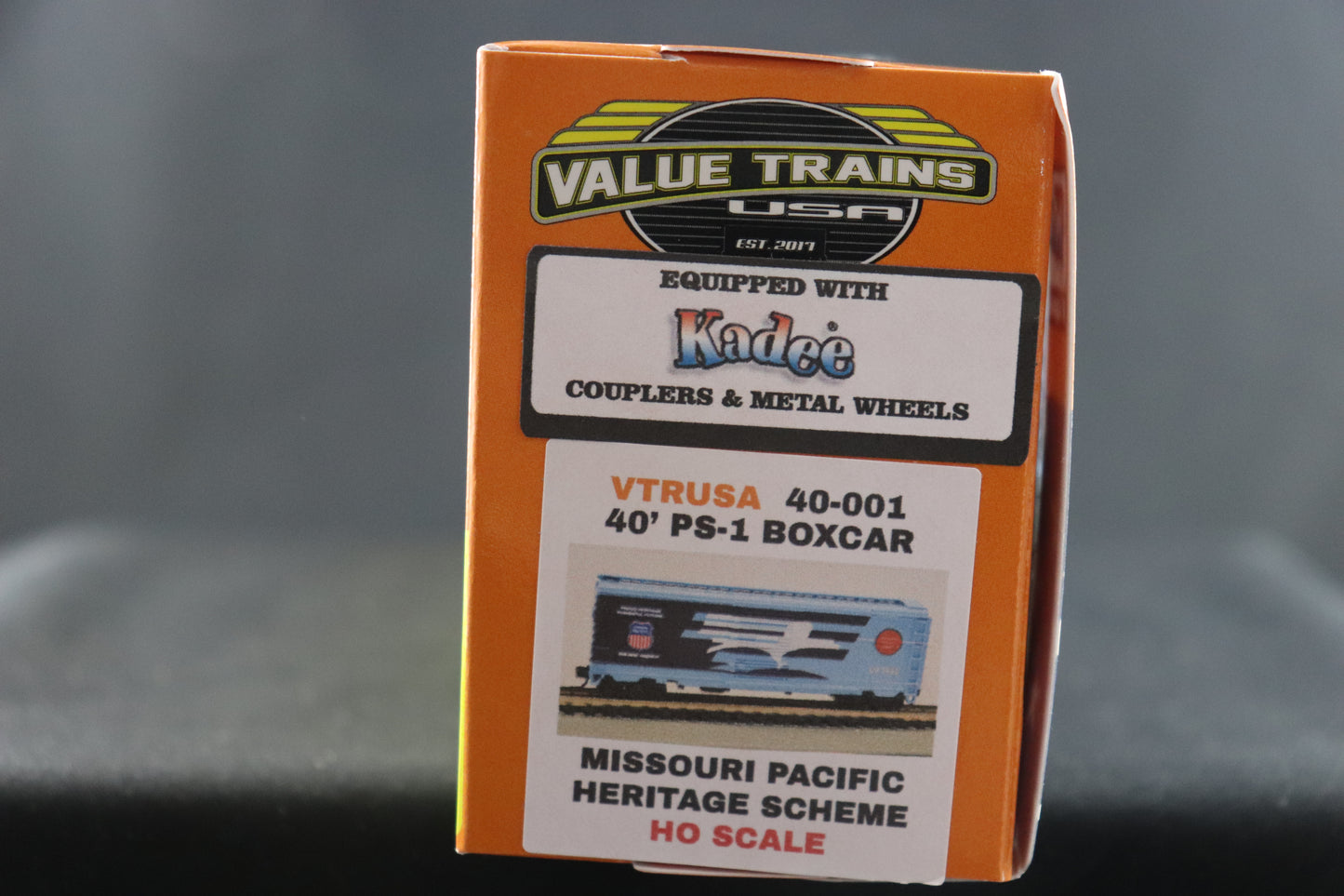 Value Trains 40' PS-1 Mo Pac Heritage Boxcar 40-001