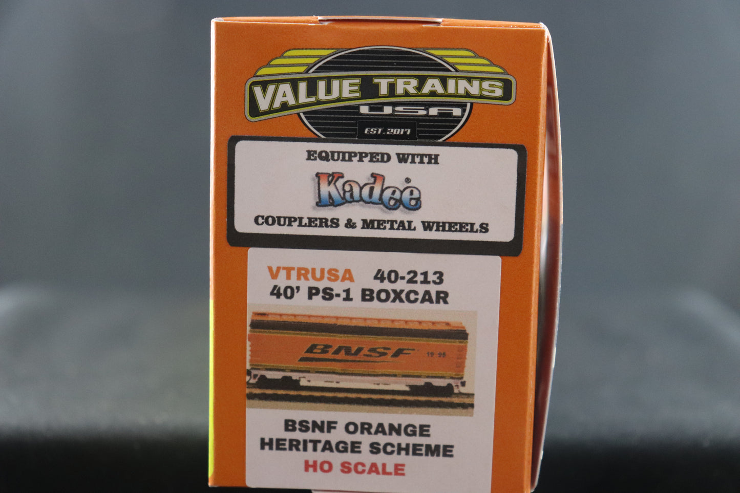 Value Trains 40' PS-1 BNSF Orange Heritage Boxcar #40-213