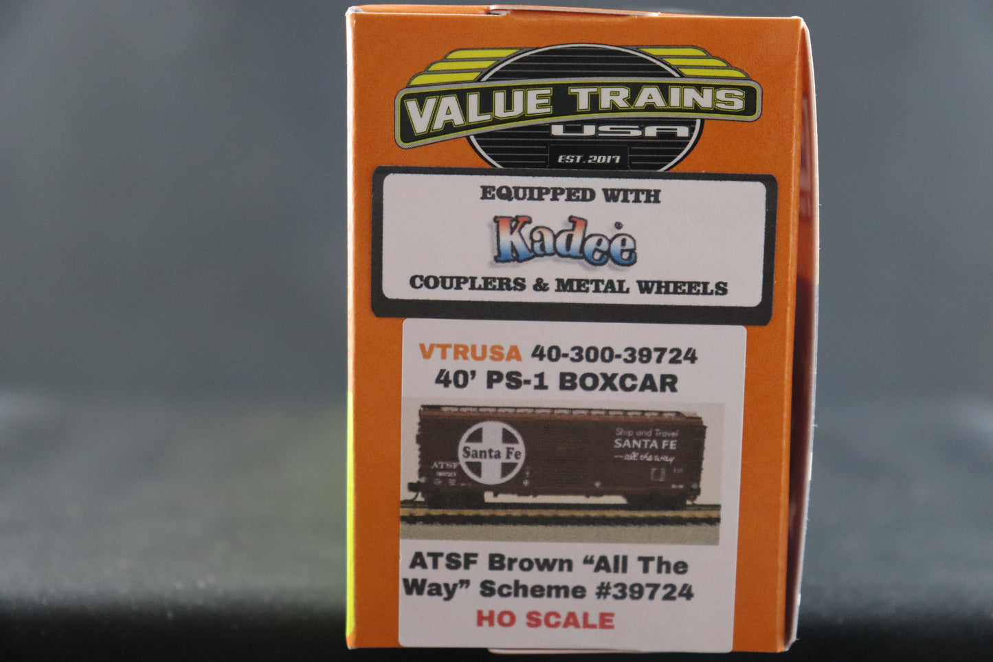 Value Trains 40' PS-1 ATSF Brown "All The Way" Boxcar #39724