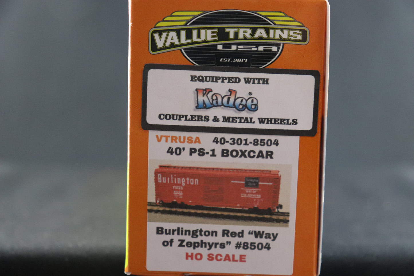 Value Trains 40' PS-1 Burlington "Way of Zephyrs" Boxcar #8504