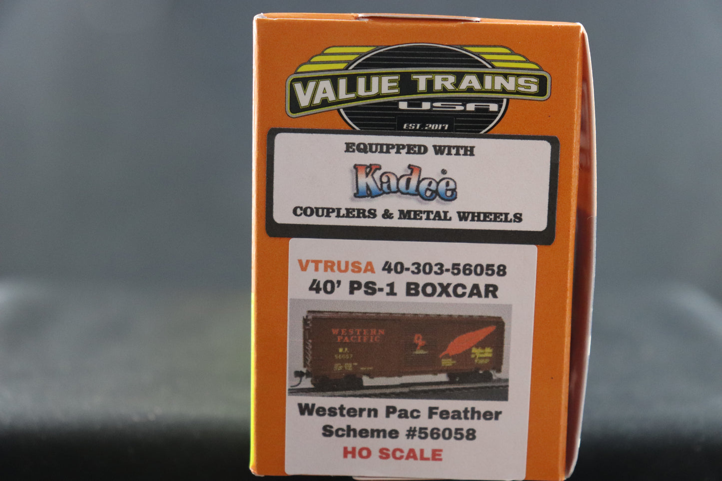 Value Trains 40' PS-1 West Pacific Fether Boxcar #56058