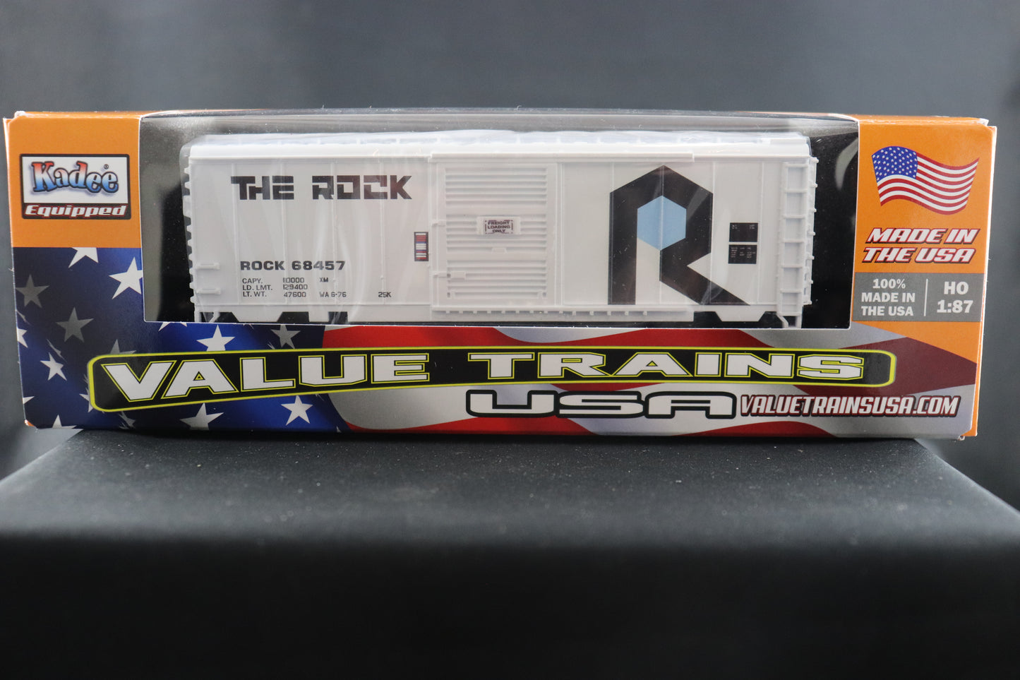 Value Trains 40' PS-1 "The Rock" White Boxcar #68457