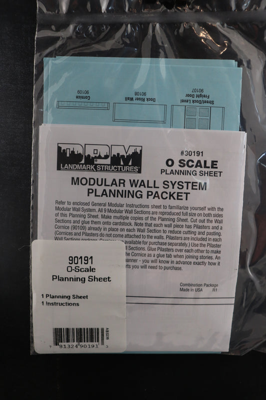 O Scale DPM Modular Wall System Planning Packet