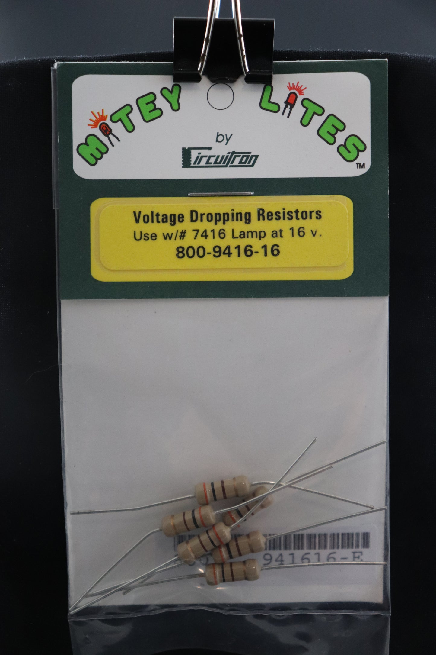 Mitey Lights Voltage Dropping Resistors Use w/ #7416 Lamp 800-9416-16