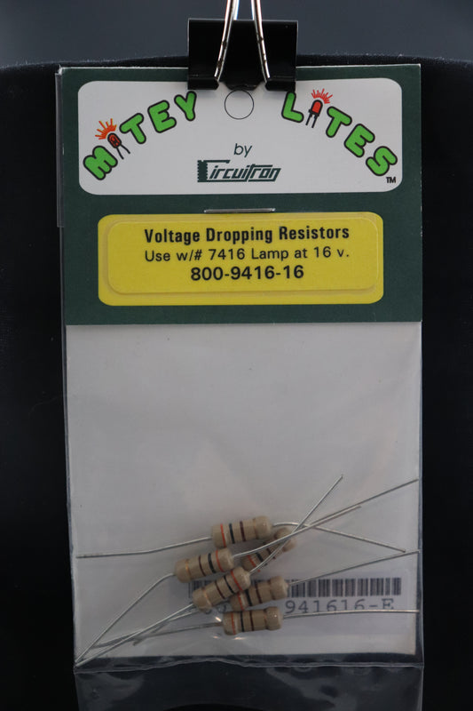 Mitey Lights Voltage Dropping Resistors Use w/ #7416 Lamp 800-9416-16