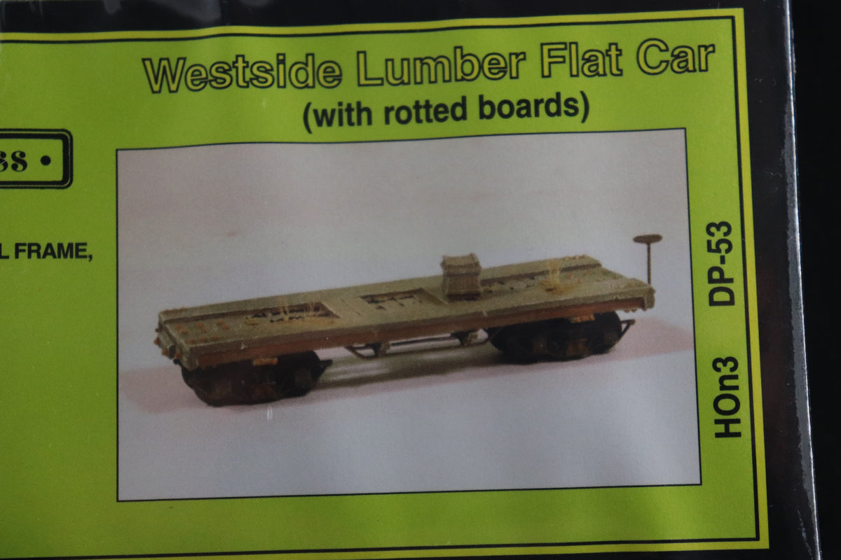 HOn3 Durango Press Westside Lumber Flat Car w/ Rotted Boards