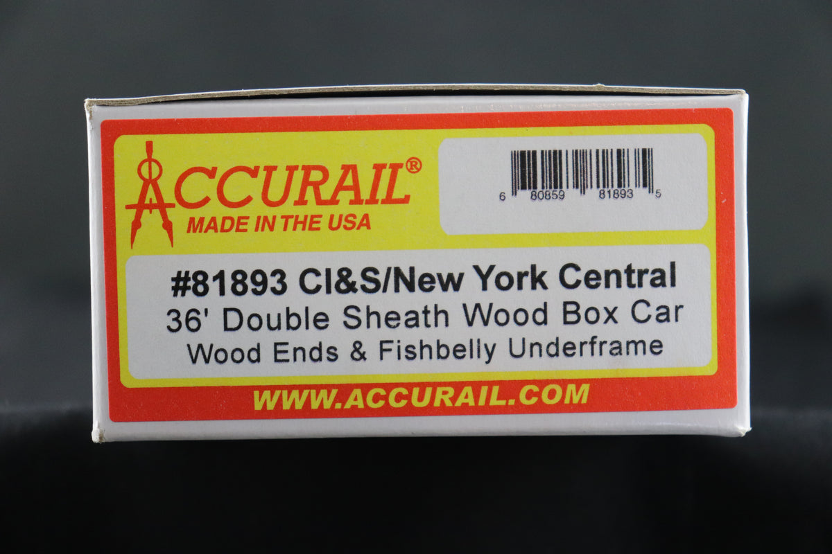 HO Scale Accurail 36' Double /sheath Wood Boxcar #81893 CI&S/NYC