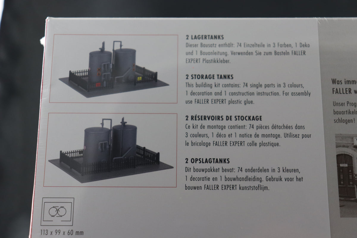 HO Scale Faller 2 Storage Tanks #131338