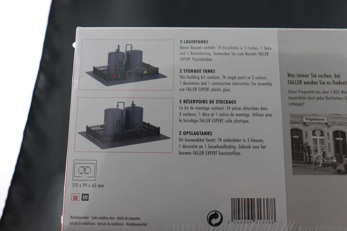 HO Scale Faller 2 Storage Tanks #131338