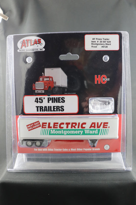 HO Scale Atlas 45' Pines Trailer #200078249 Montgomery Ward Electric Ave #4128