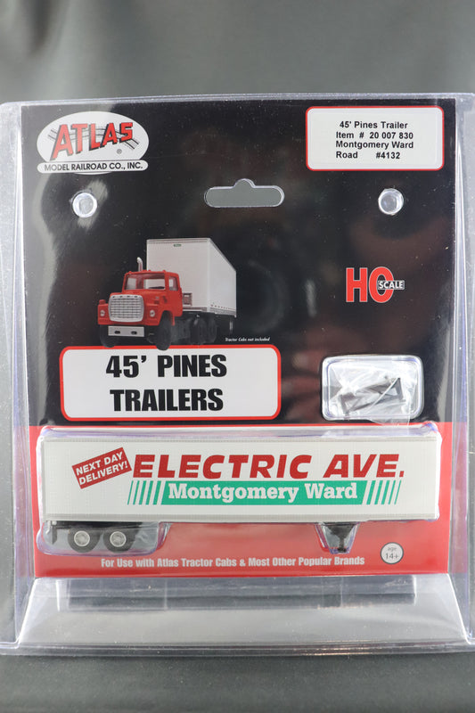 HO Scale Atlas 45' Pines Trailer #20007830 Montgomery Ward Electric Ave #4132