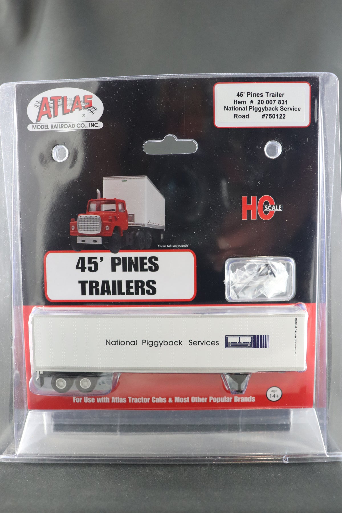 HO Scale Atlas 45' Pines Trailer #20007831 National Piggyback Services #750122
