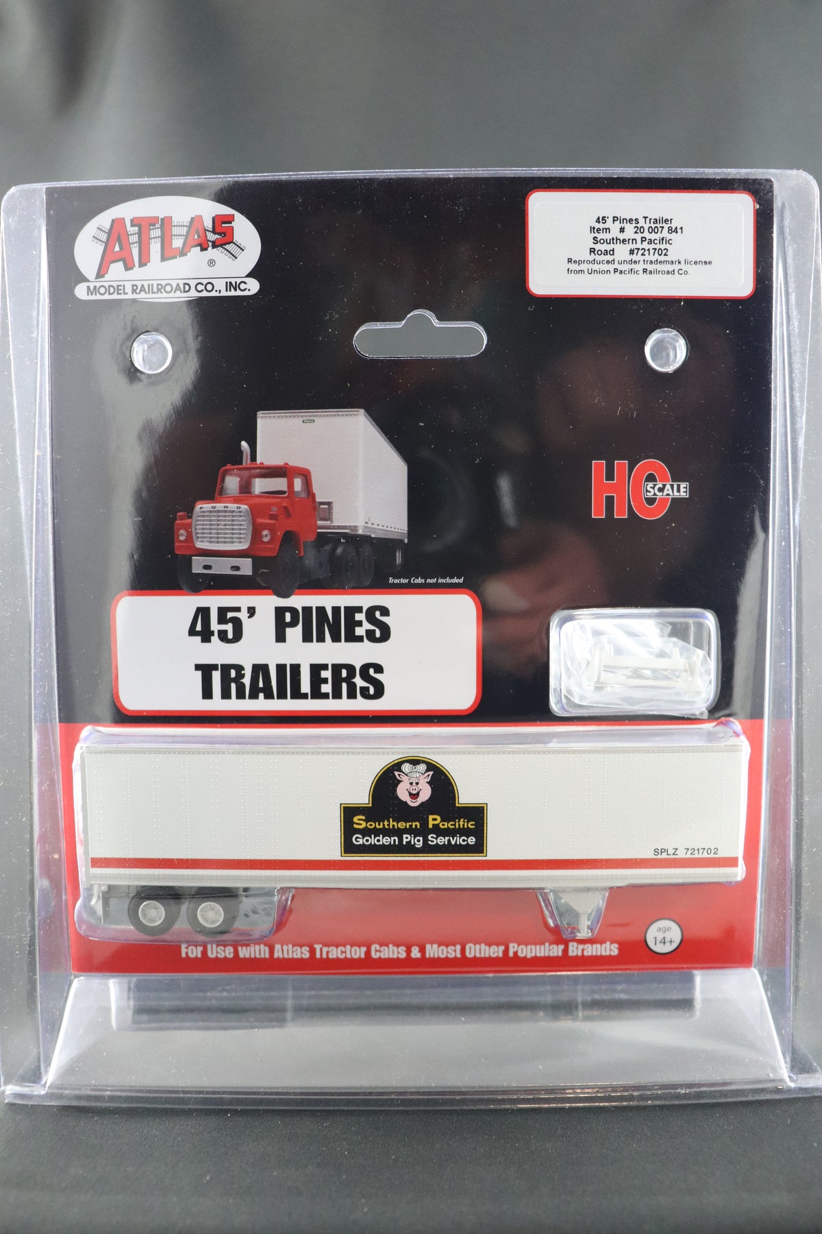 HO Scale Atlas 45' Pines Trailer #20007841 Southern Pacific #721702