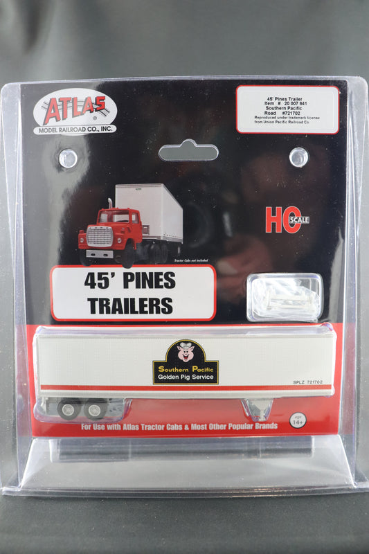 HO Scale Atlas 45' Pines Trailer #20007841 Southern Pacific #721702