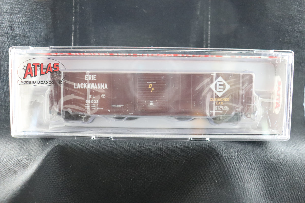 N Scale Atlas N ACF 60' Single Door Auto Parts Box Car Erie Lackawanna #68002