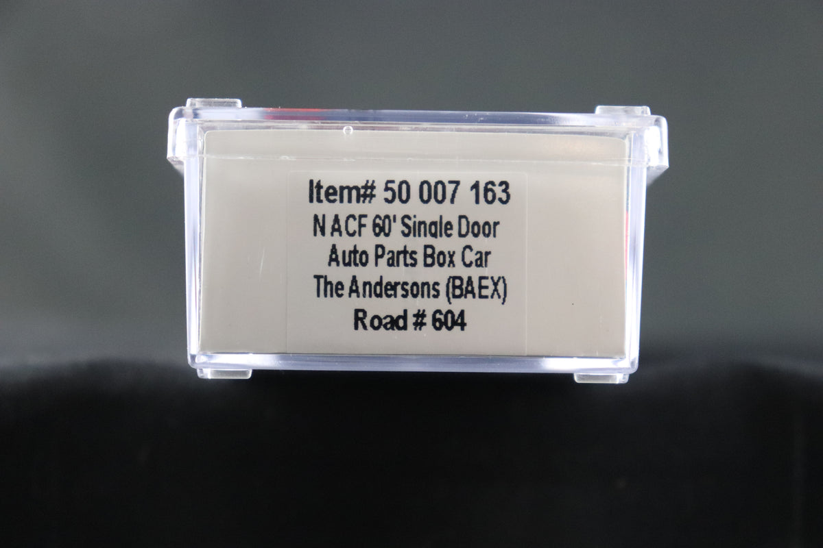 N Scale Atlas ACF 60' Single Door Auto Parts Box Car The Andersons BAEX #604