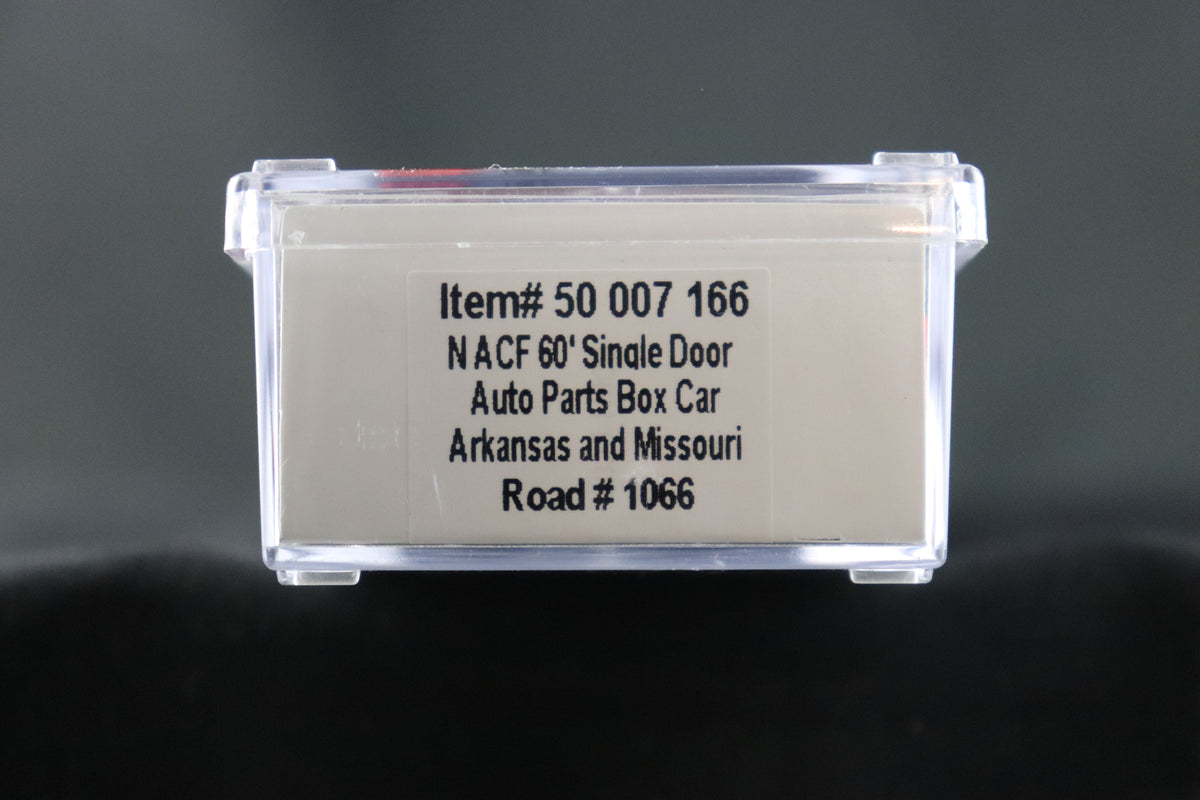 N Scale Atlas ACF 60' Single Door Auto Parts Box Car Arkansas & Missouri #1066
