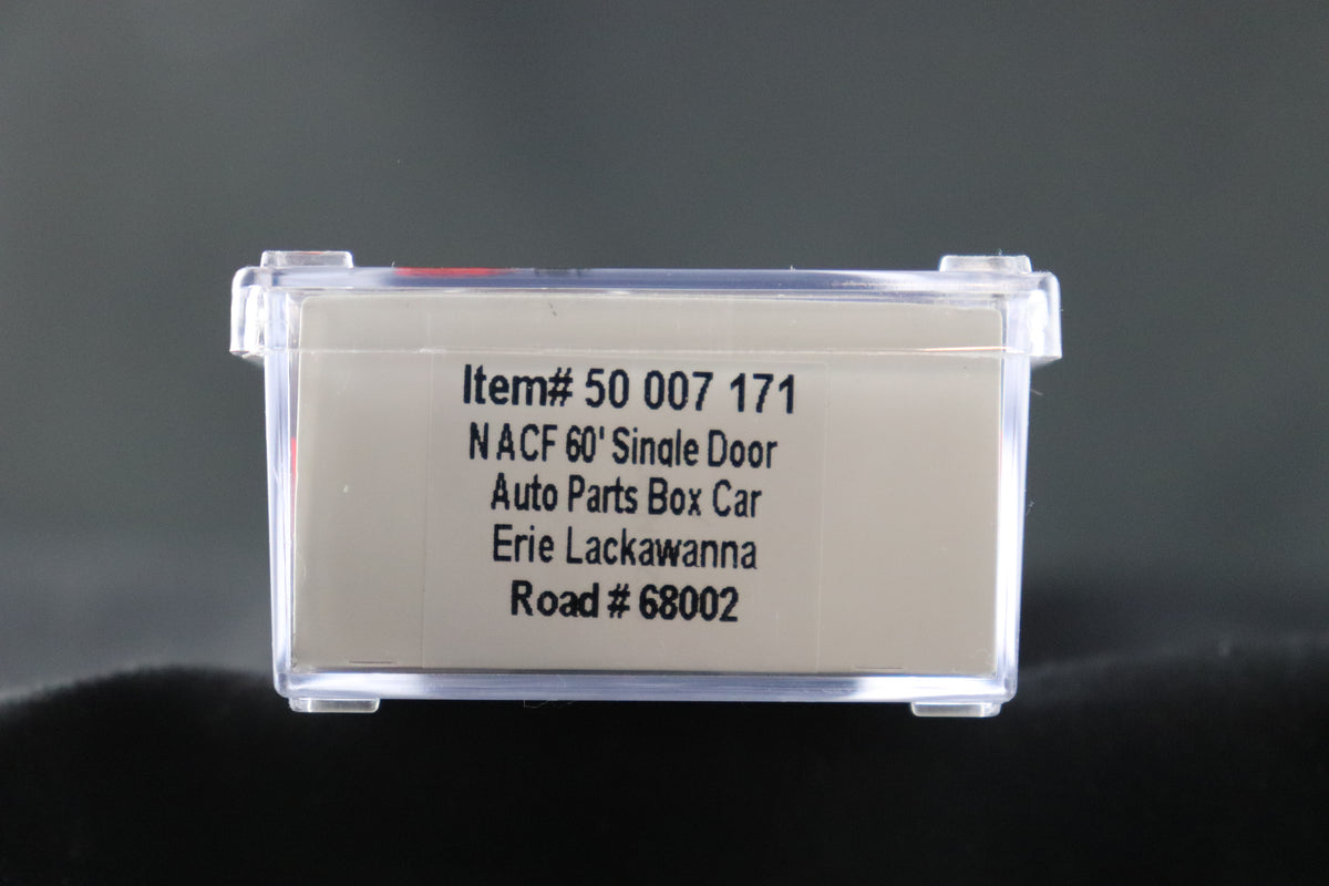 N Scale Atlas N ACF 60' Single Door Auto Parts Box Car Erie Lackawanna #68002