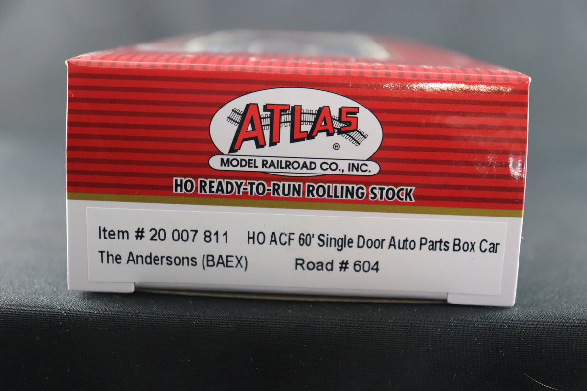 HO Scale Atlas ACF 60' Single Door-Auto Parts Boxcar #604