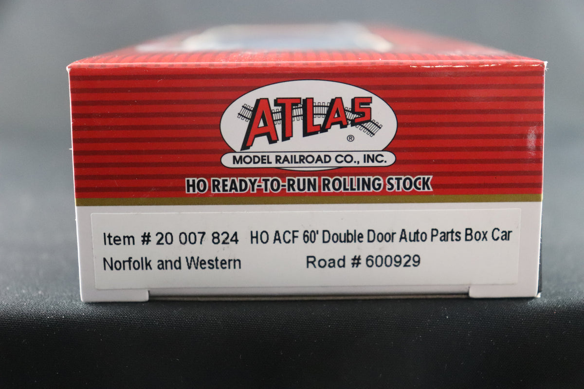 HO Scale Atlas 60' ACF Auto Parts Boxcar Norfolk & Western #600929
