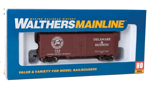 HO Scale WalthersMainline 40' Association of American Railroads 1944 Boxcar - Ready to Run D&H#17778