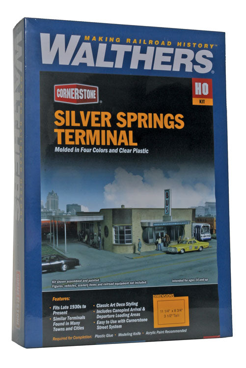 HO Scale Walthers Cornerstone Silver Springs Bus Terminal  #2934