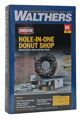 HO Scale Walthers Cornerstone Hole-In-One Donut Shop