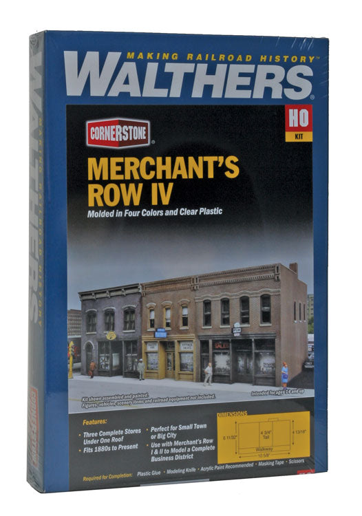 HO Scale Walthers Cornerstone Merchant's Row IV