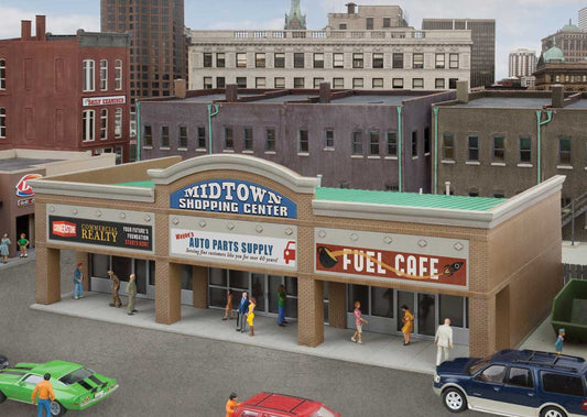 HO Scale Walthers Cornerstone Modern Shopping Center II  #4116