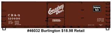 HO Scale Accurail Inc USRA 40' Double-Sheathed Wood Boxcar - Kit #46032