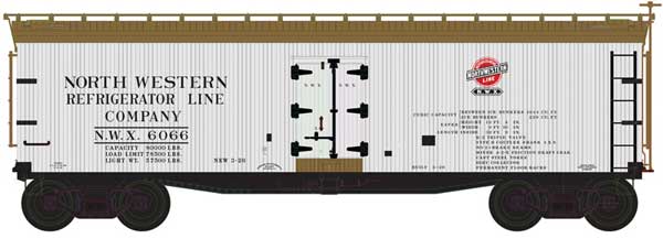 HO Scale Atlas Model Railroad Co. 40' Wood Reefer - Ready to Run - Master(R) NWX #6087