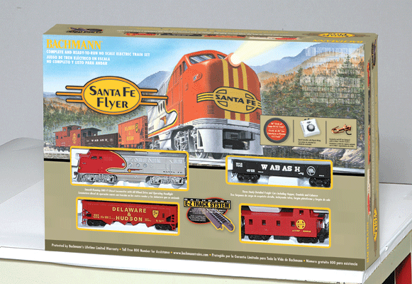 HO Scale Bachmann Industries Santa Fe Flyer Train Set  #00647