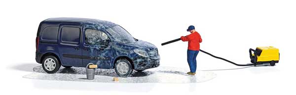 HO Scale Busch Gmbh & Co Kg Complete Miniature Scene Pressure Washer