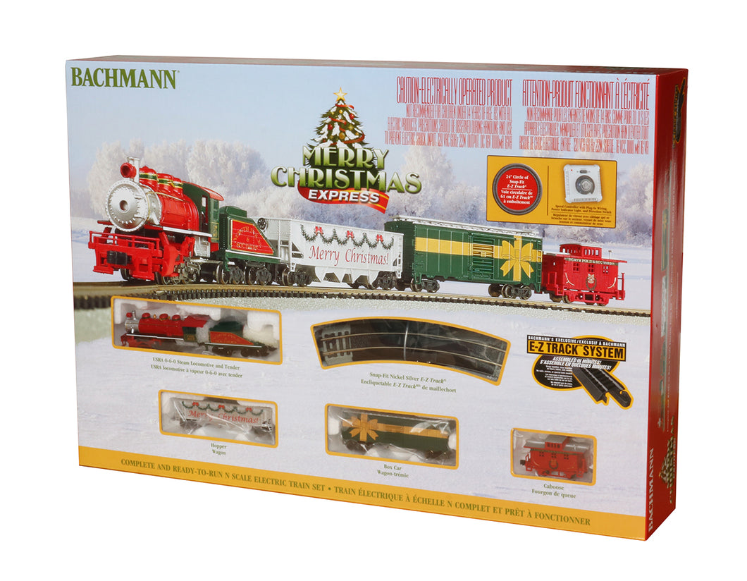 N Scale Bachmann Merry Christmas Express Train Set