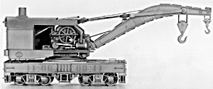 HO Scale Tichy Train Group 120-Ton Brownhoist Railroad Wrecking Crane - Kit  #4010