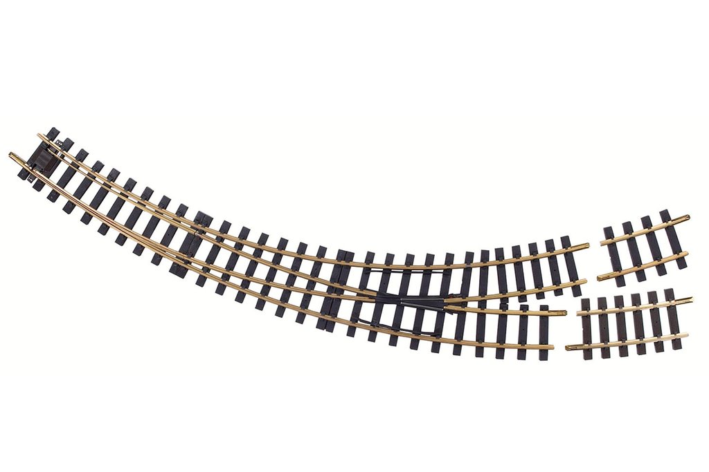 35224 MANUAL CURVED SWITCH LEFT R3-R5 TRACK (G-SCALE)